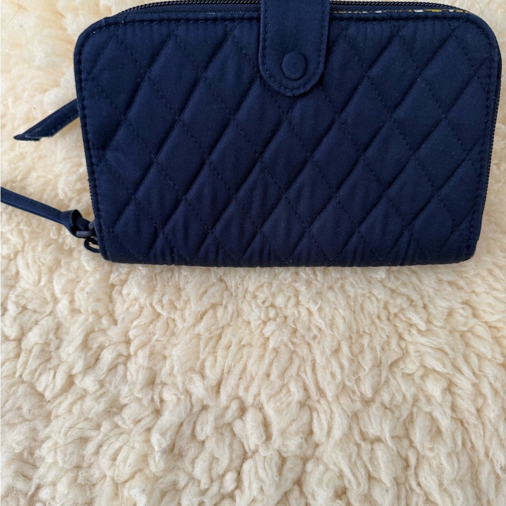 Vera Bradley Dark Blue Quilted Wallet